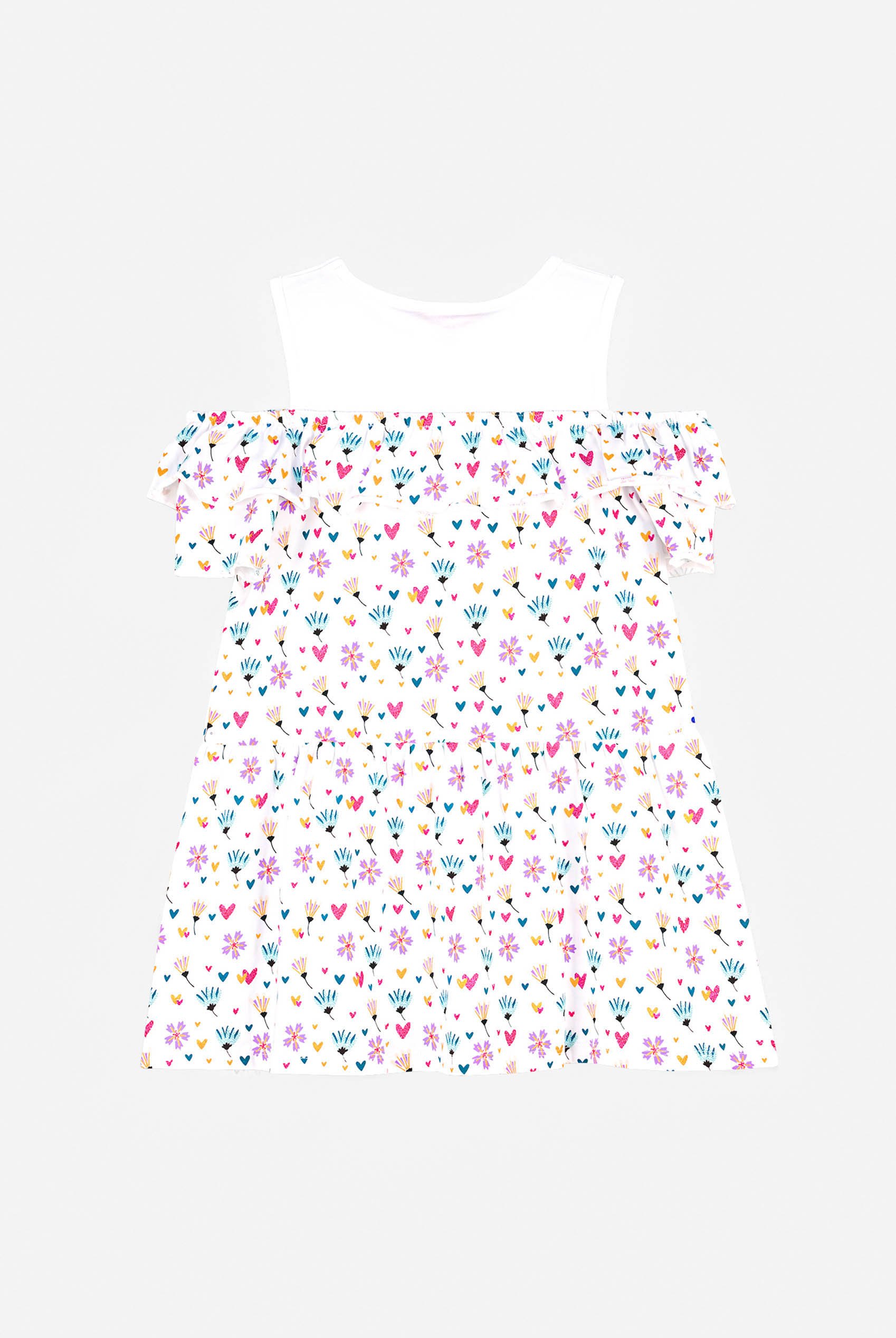 Girls Printed Ruffles Dress (5/6yrs-10/11yrs)