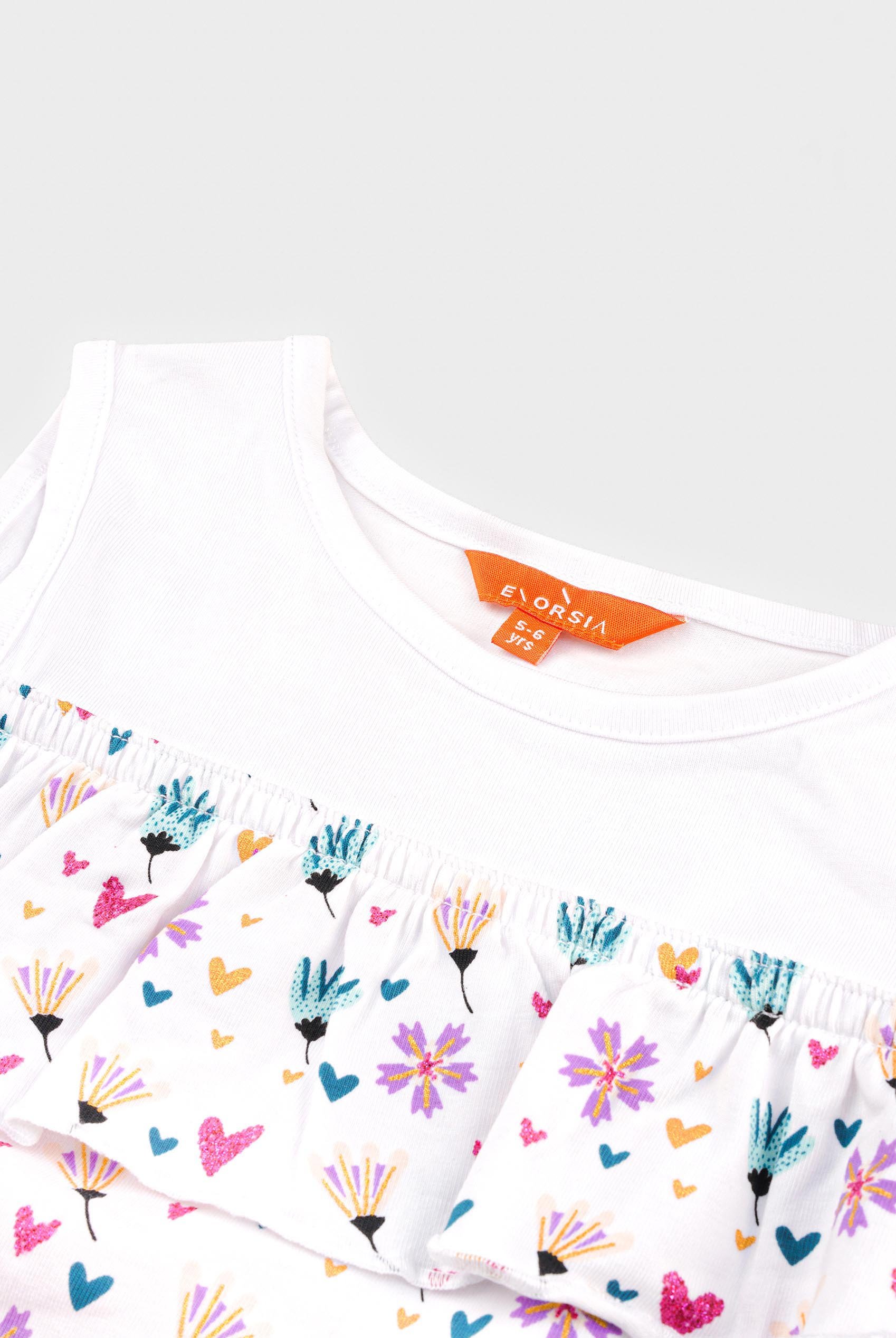 Girls Printed Ruffles Dress (5/6yrs-10/11yrs)