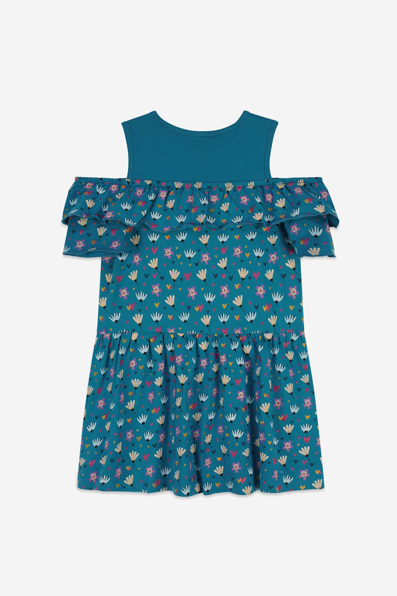 Girls Printed Ruffles Dress (5/6yrs-10/11yrs)