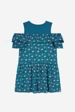 Girls Printed Ruffles Dress (5/6yrs-10/11yrs)