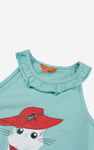 Girls Cat With Hat Tank Top (2/3yrs-8/9yrs)