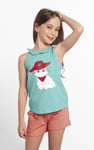Girls Cat With Hat Tank Top (2/3yrs-8/9yrs)