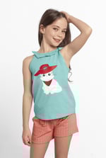Girls Cat With Hat Tank Top (2/3yrs-8/9yrs)