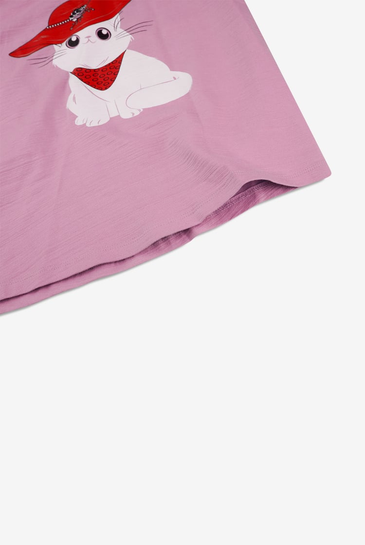 Girls Cat With Hat Tank Top (2/3yrs-8/9yrs)