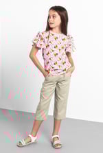 Girls Frill Sleeve T-Shirt (5/6yrs-10/11yrs)