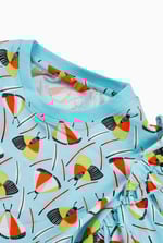 Girls Frill Sleeve T-Shirt (5/6yrs-10/11yrs)