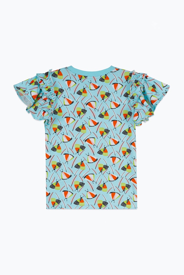 Girls Frill Sleeve T-Shirt (5/6yrs-10/11yrs)