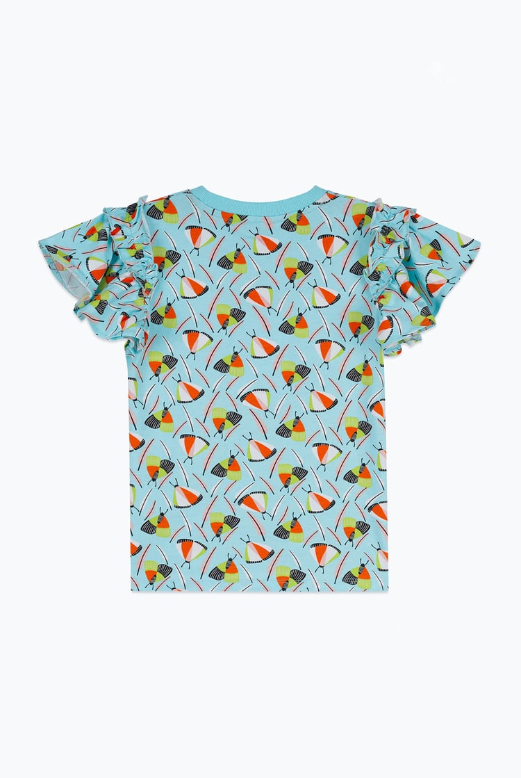 Girls Frill Sleeve T-Shirt (5/6yrs-10/11yrs)