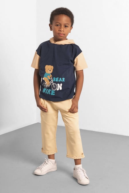 Boys Yellow Dot Printed Trouser (3yrs-9yrs)
