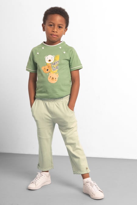 Boys Yellow Dot Printed Trouser (3yrs-9yrs)