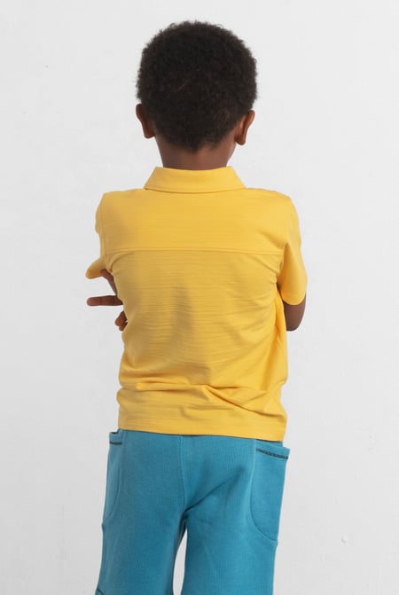 Boys Yellow Chest Pocket Polo Shirt (6yrs-11yrs)