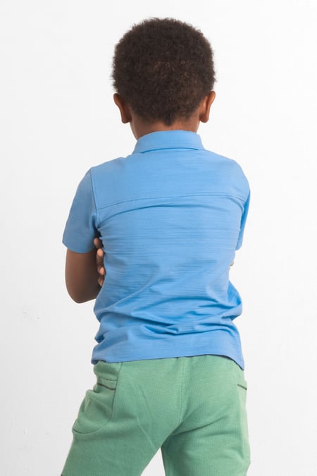 Boys Sky Chest Pocket Polo Shirt (6yrs-11yrs)