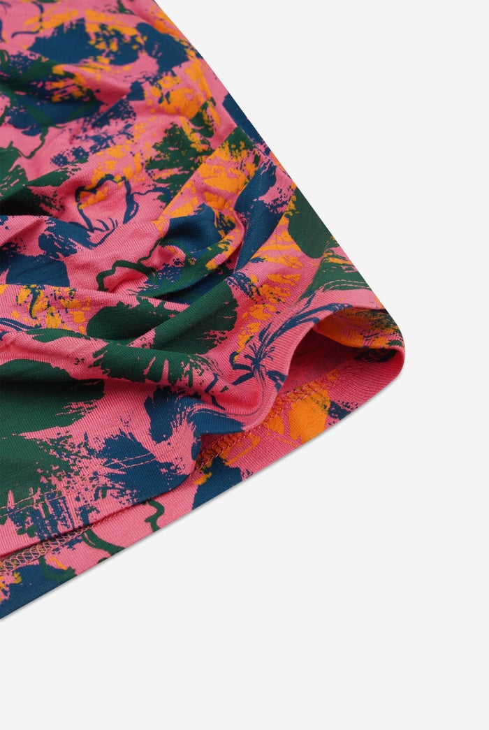 Womens Floral Print Wrap Ruffle Sleeve Top