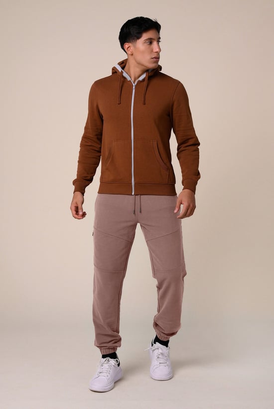 Mens Cut & Sew Zip Jogger