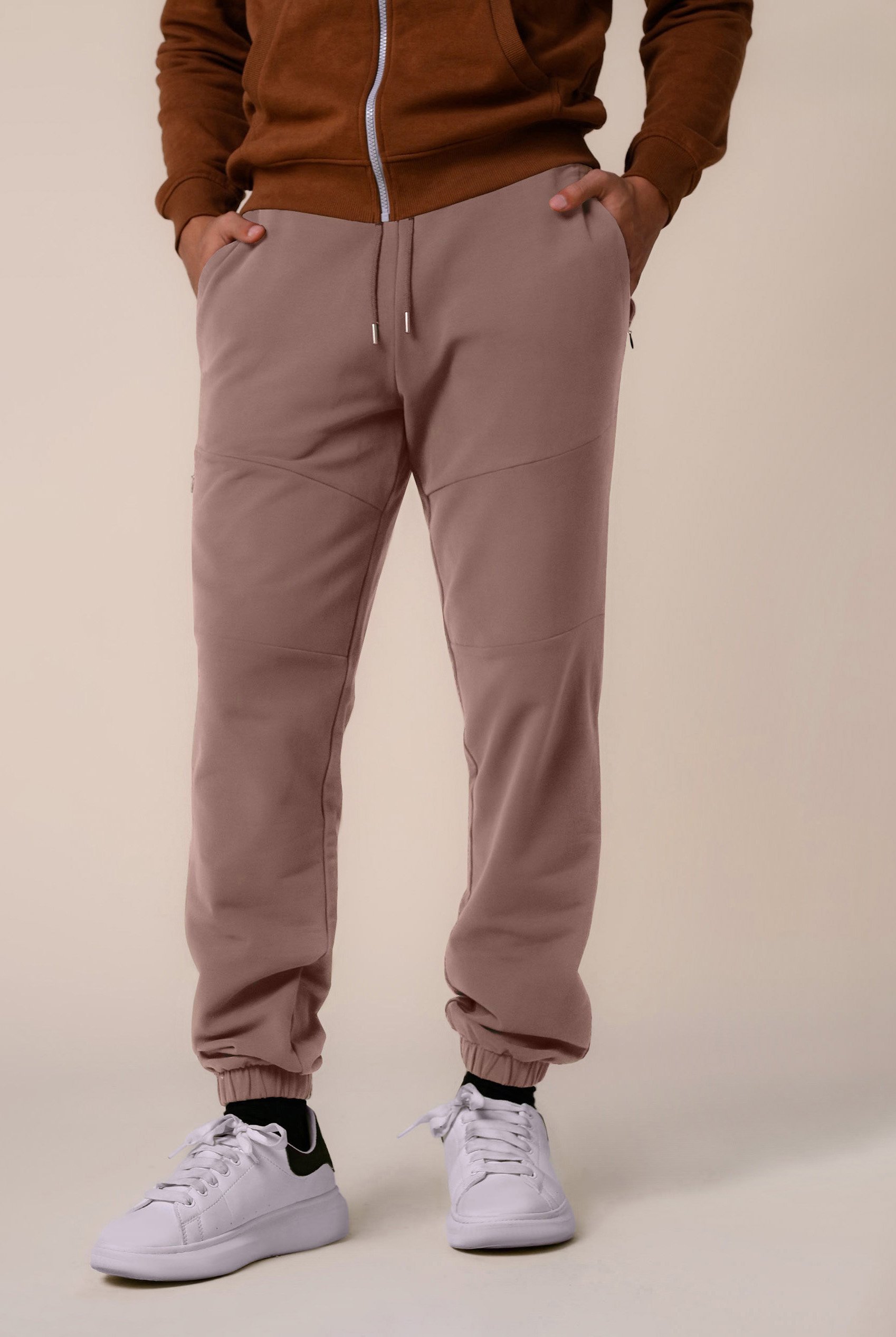 Mens Cut & Sew Zip Jogger
