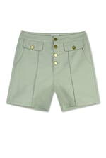 Golden Button Front High Waisted Short