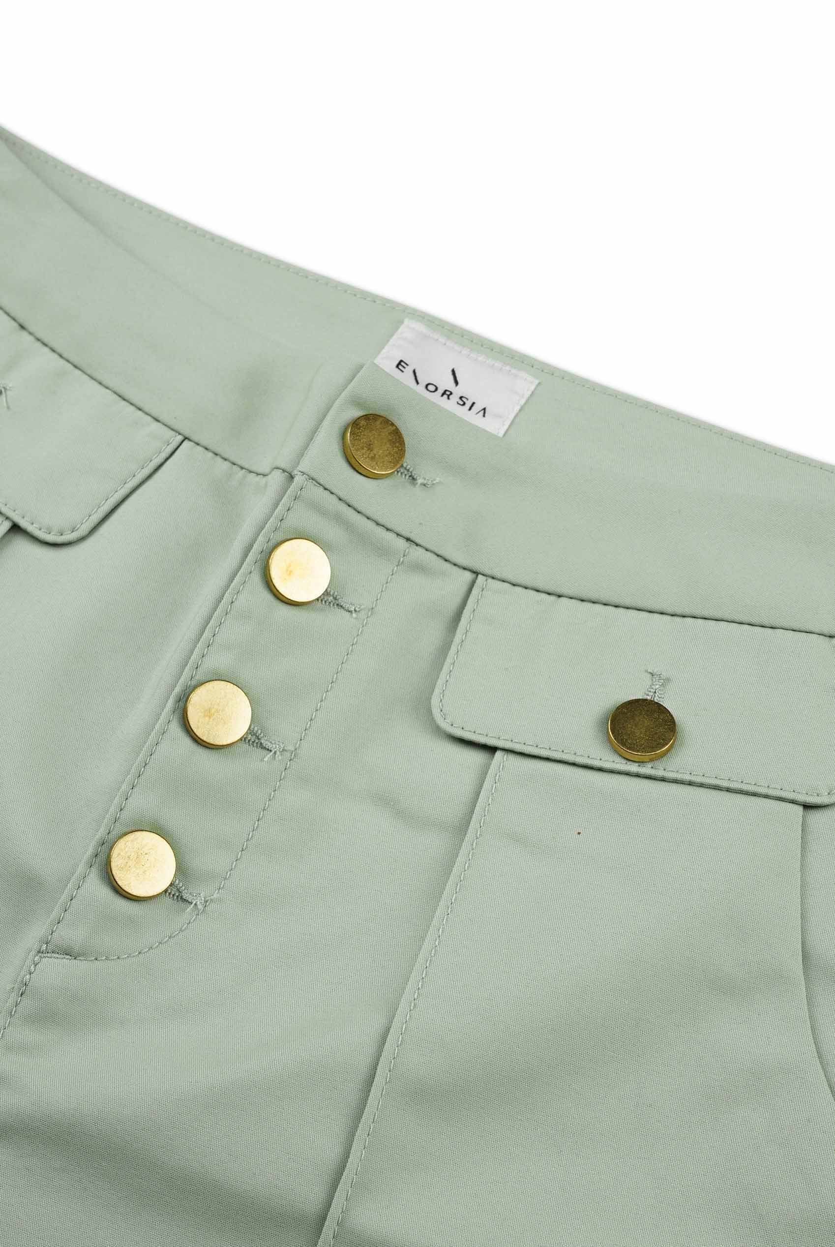 Golden Button Front High Waisted Short