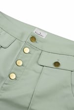 Golden Button Front High Waisted Short