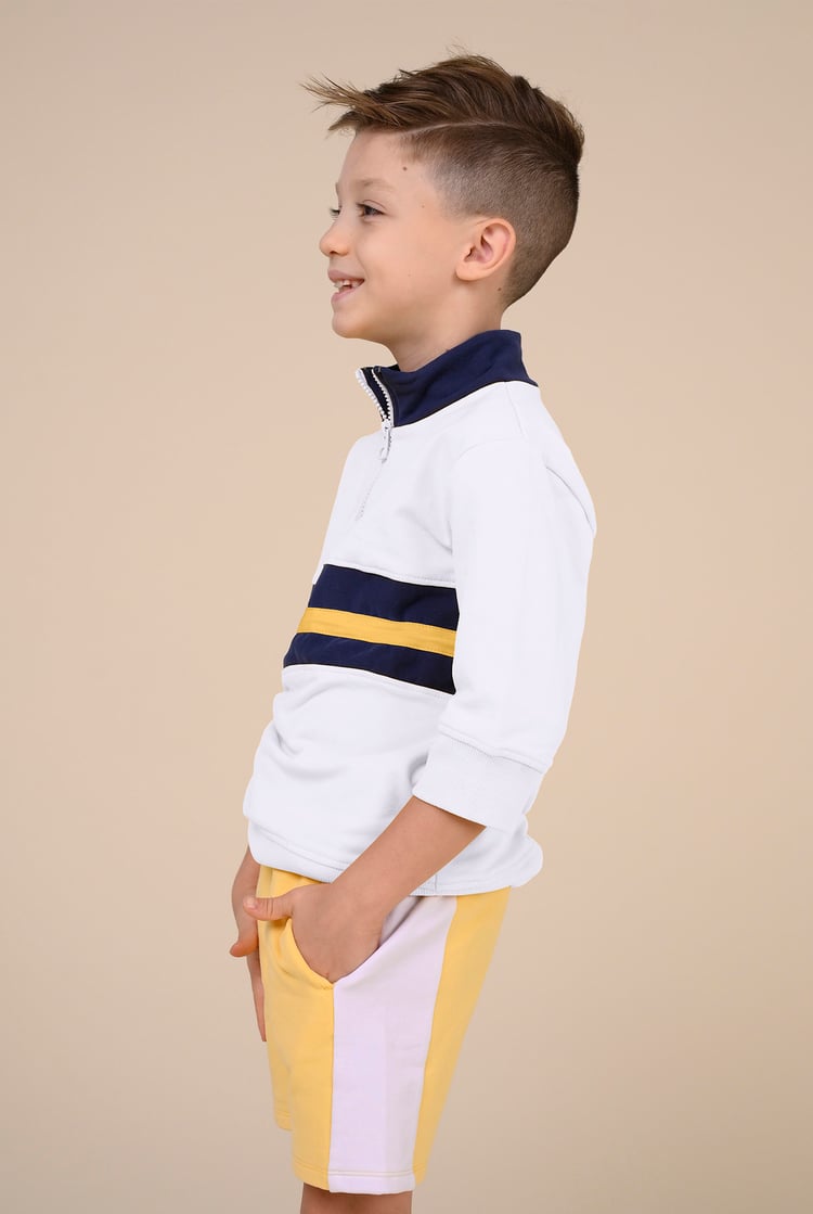 Boys Zip Up Colour Block Sweatshirt ( 6yrs-11yrs)