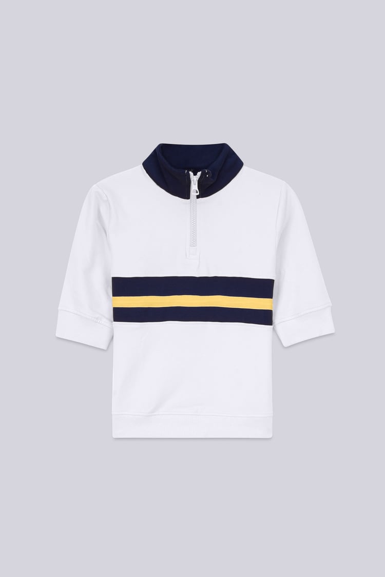 Boys Zip Up Colour Block Sweatshirt ( 6yrs-11yrs)