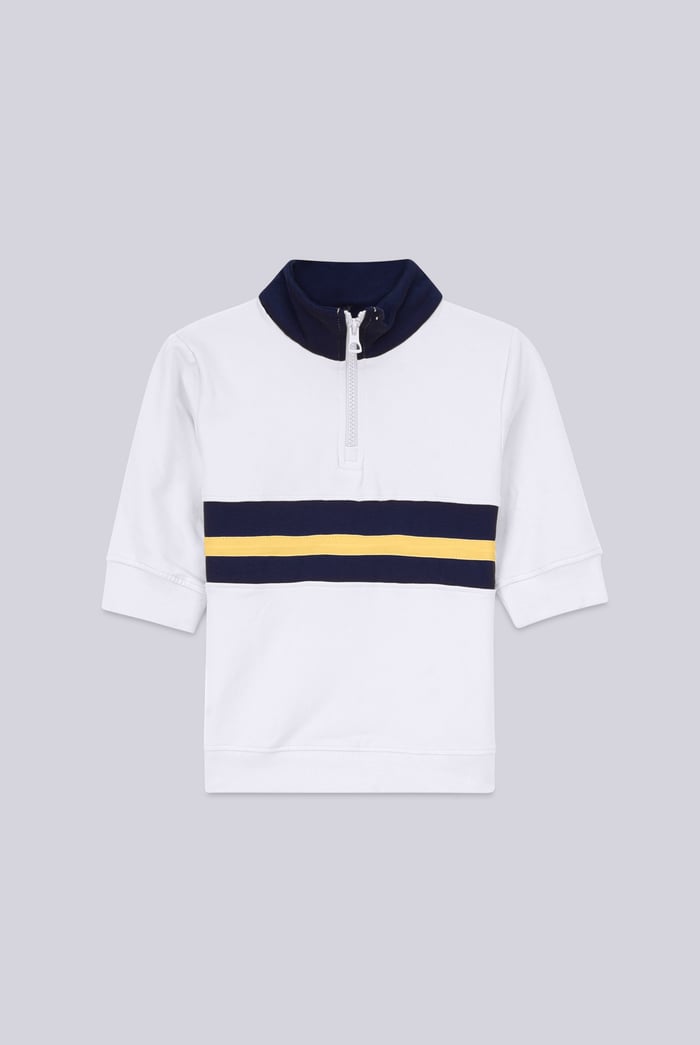 Boys Zip Up Colour Block Sweatshirt ( 6yrs-11yrs)