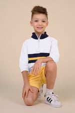 Boys Zip Up Colour Block Sweatshirt ( 6yrs-11yrs)