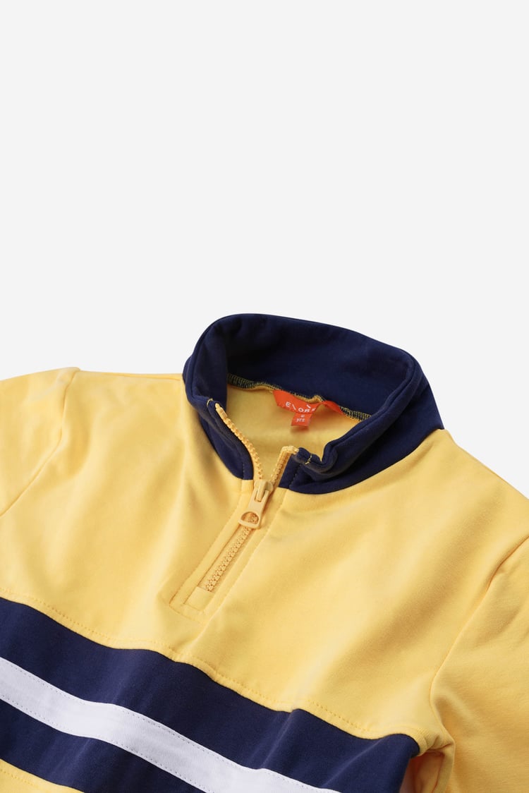 Boys Zip Up Colour Block Sweatshirt ( 6yrs-11yrs)