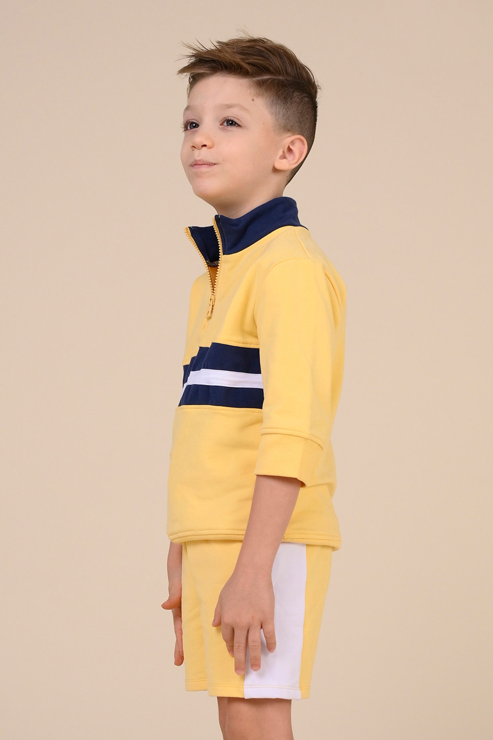 Boys Zip Up Colour Block Sweatshirt ( 6yrs-11yrs)