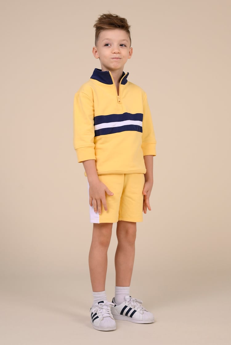 Boys Zip Up Colour Block Sweatshirt ( 6yrs-11yrs)