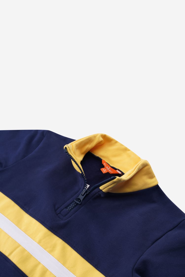 Boys Zip Up Colour Block Sweatshirt ( 6yrs-11yrs)