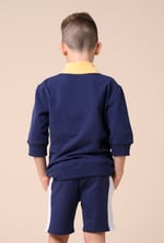 Boys Zip Up Colour Block Sweatshirt ( 6yrs-11yrs)