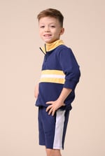 Boys Zip Up Colour Block Sweatshirt ( 6yrs-11yrs)