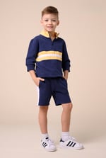 Boys Zip Up Colour Block Sweatshirt ( 6yrs-11yrs)