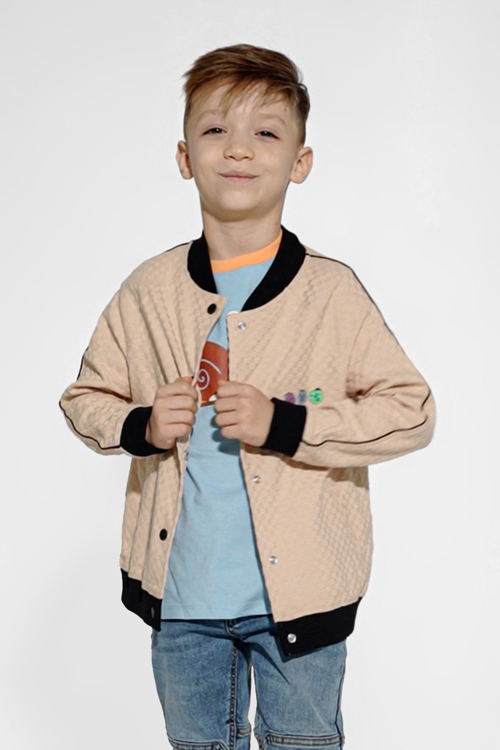 Boys Chest Embroidery Bomber Jacket ( 12/18mths-7yrs)