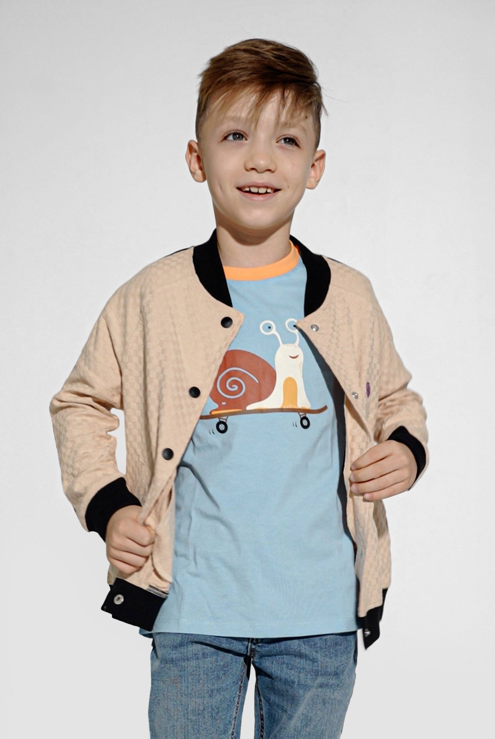 Boys Chest Embroidery Bomber Jacket ( 12/18mths-7yrs)