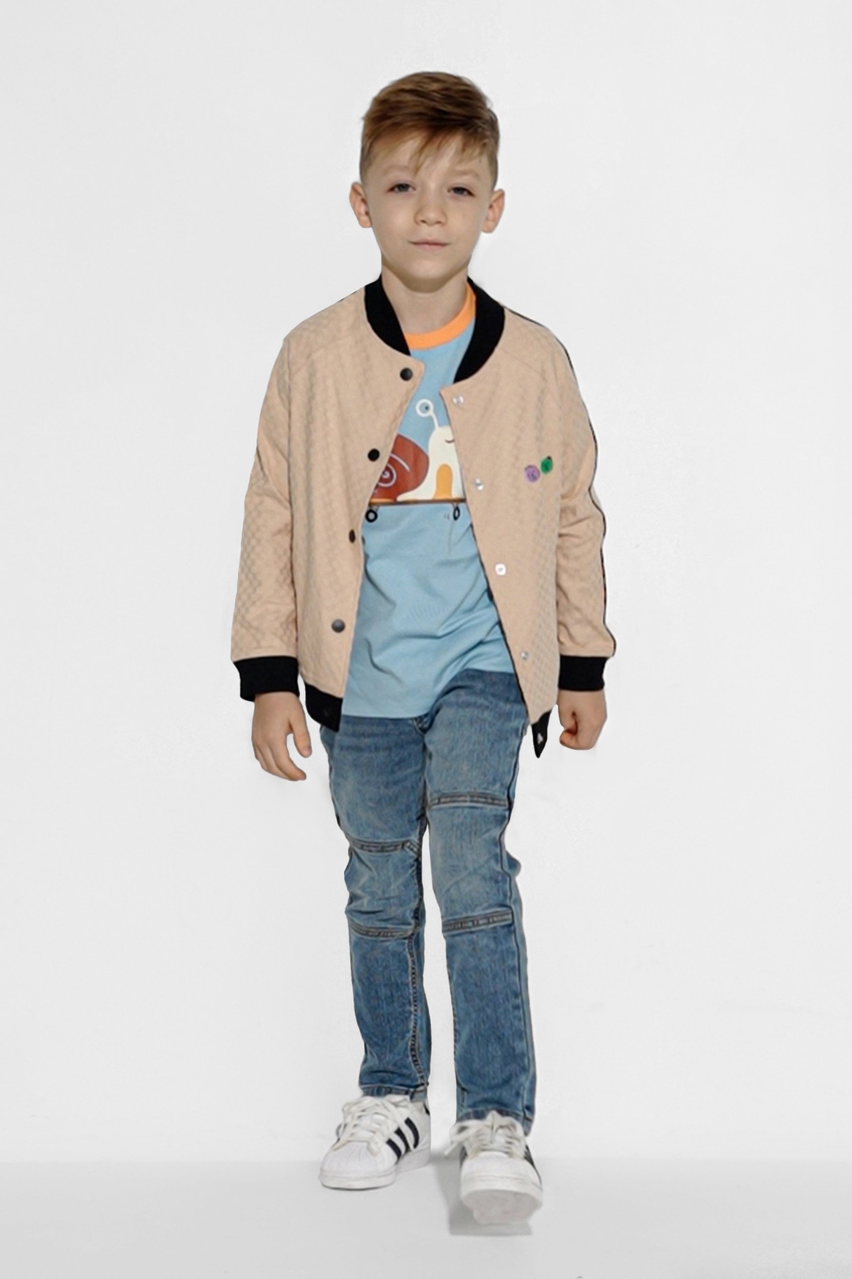 Boys Chest Embroidery Bomber Jacket ( 12/18mths-7yrs)