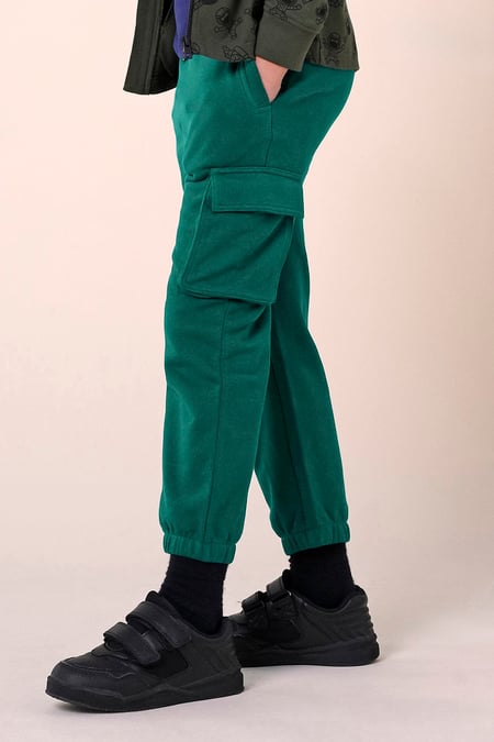 Boys Green Jersey Cargo Jogger ( 6yrs-11yrs)