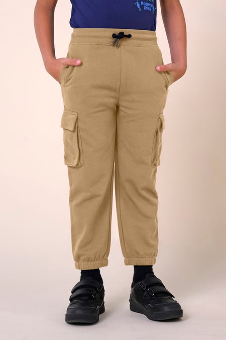 Boys Cream Jersey Cargo Jogger ( 6yrs-11yrs)