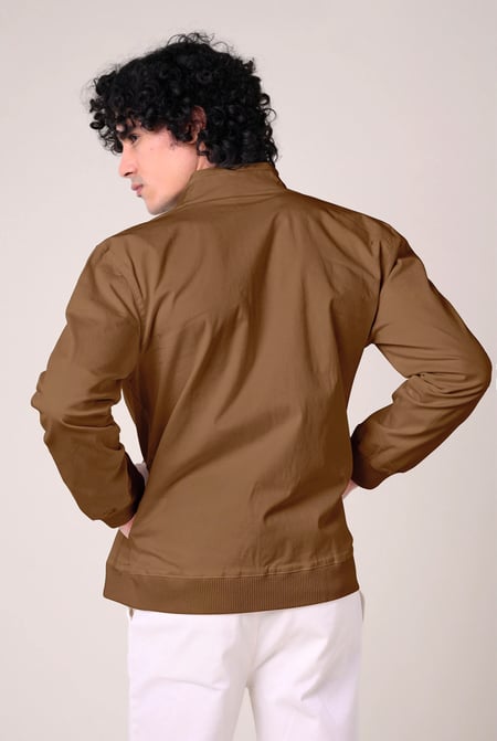 Mens Brown Harrington Jacket