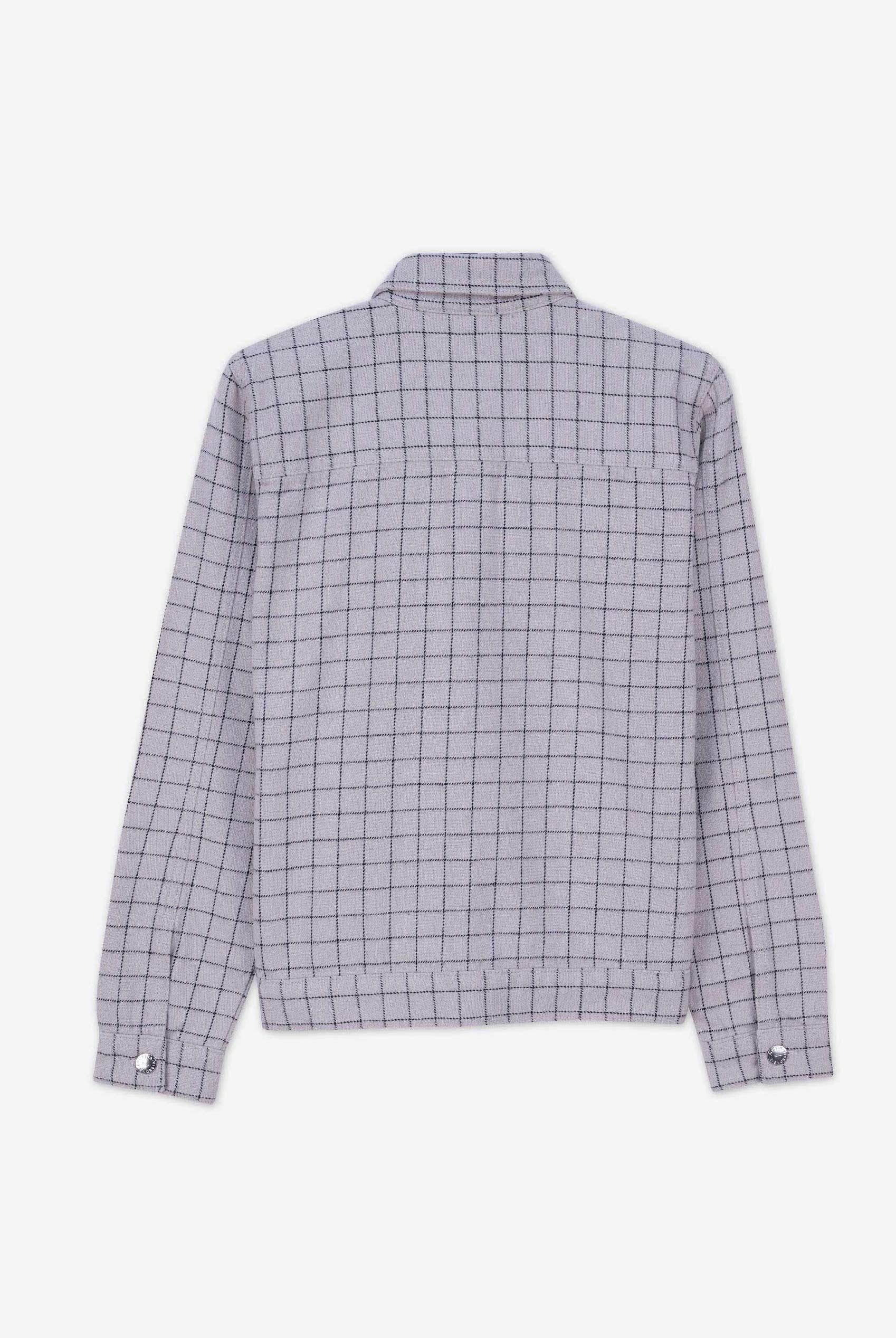 Womens Stripe Pattern Cropped Jacket