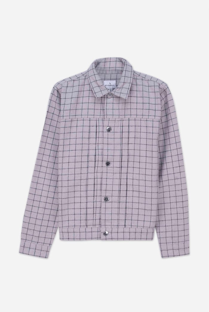 Womens Stripe Pattern Cropped Jacket