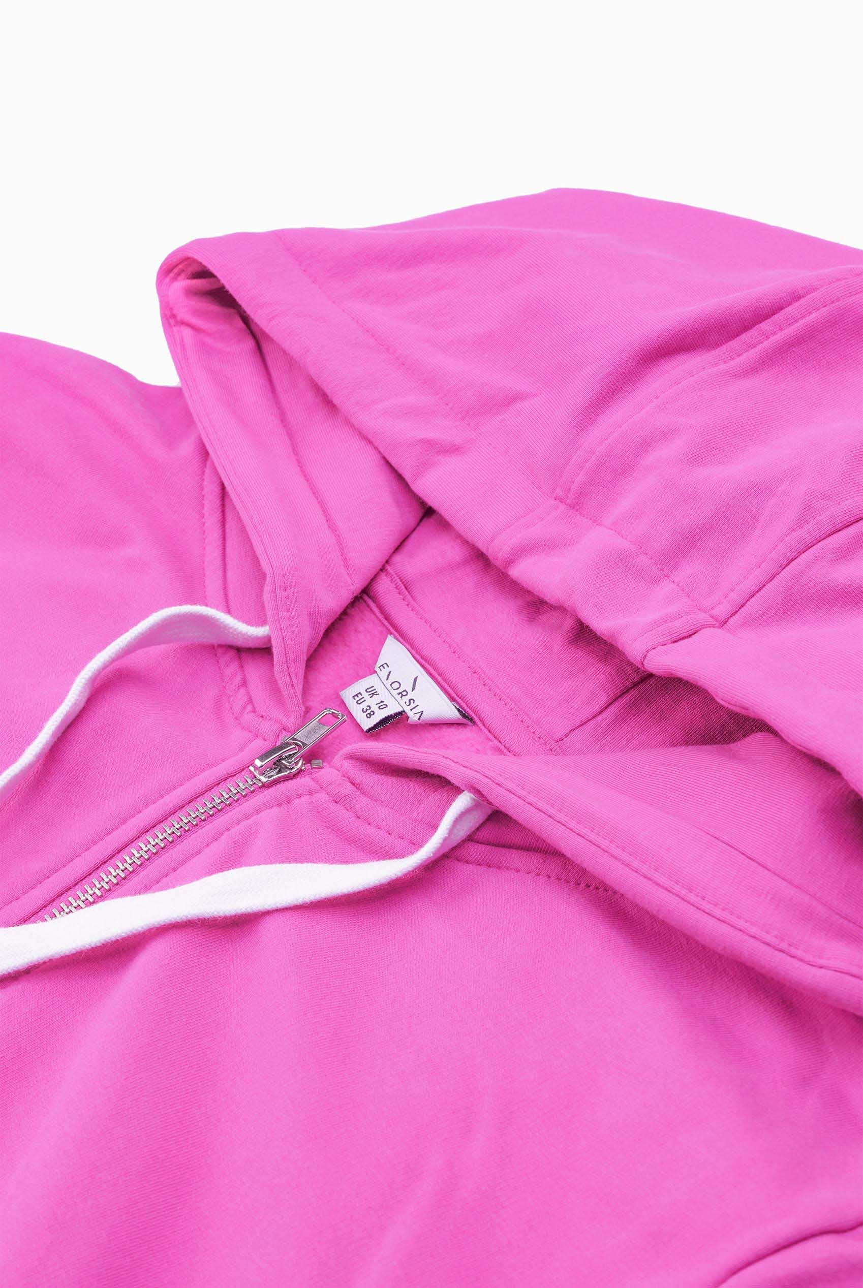 Women Longline Zip Front Hoodie