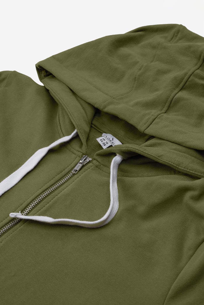 Women Longline Zip Front Hoodie