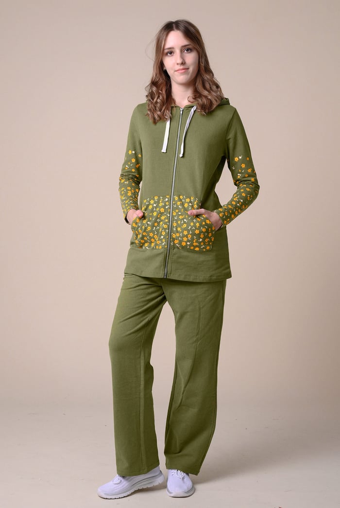 Women Longline Zip Front Hoodie