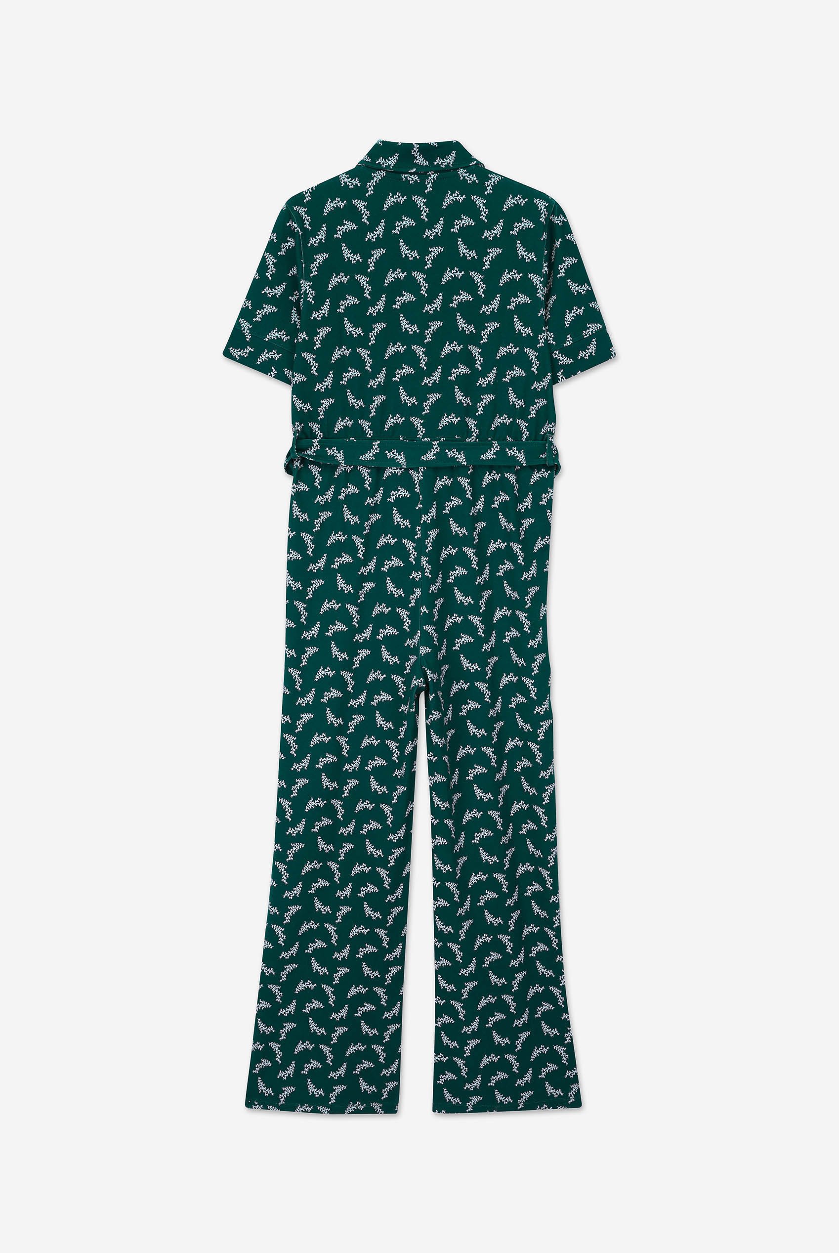 Womens Zip Through Wide Leg Jumpsuit