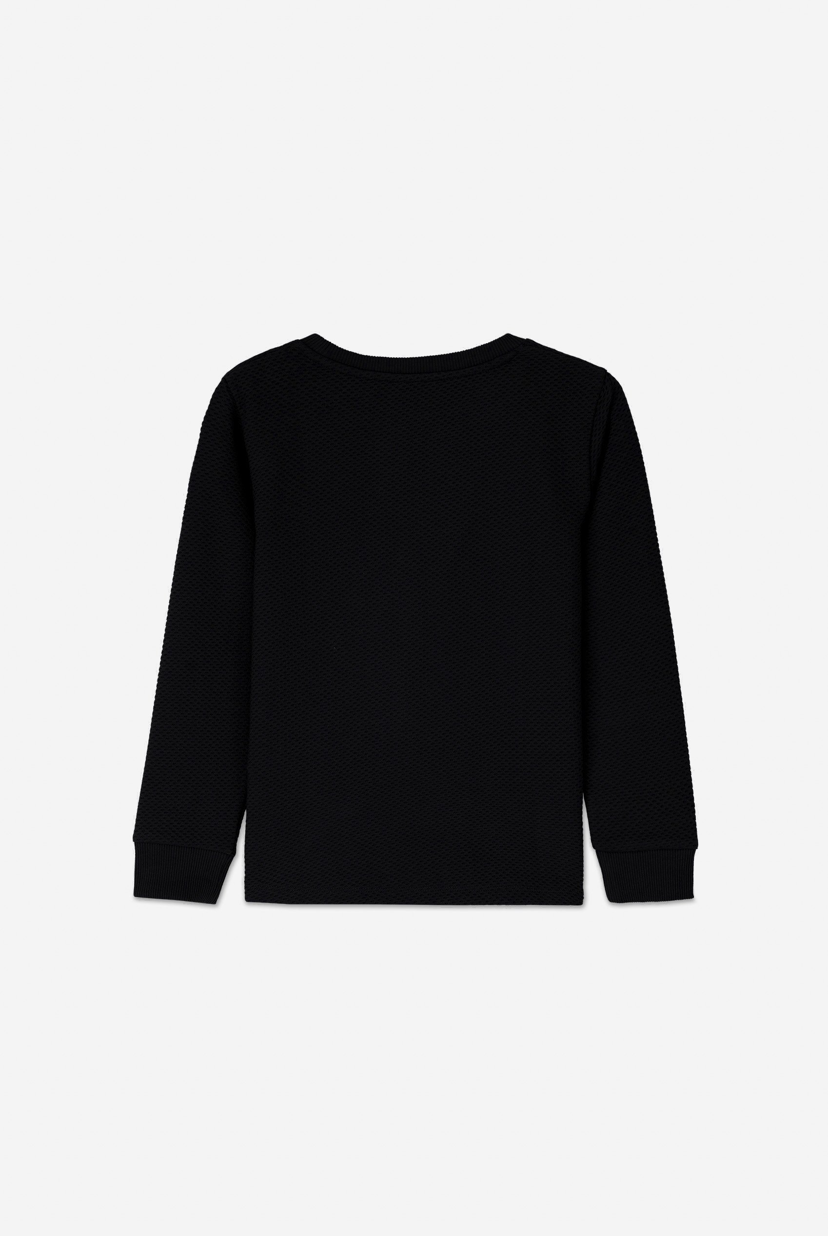 Embroidery Print Waffle Sweatshirt  (5yrs-11yrs)