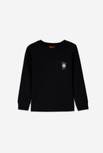 Embroidery Print Waffle Sweatshirt  (5yrs-11yrs)