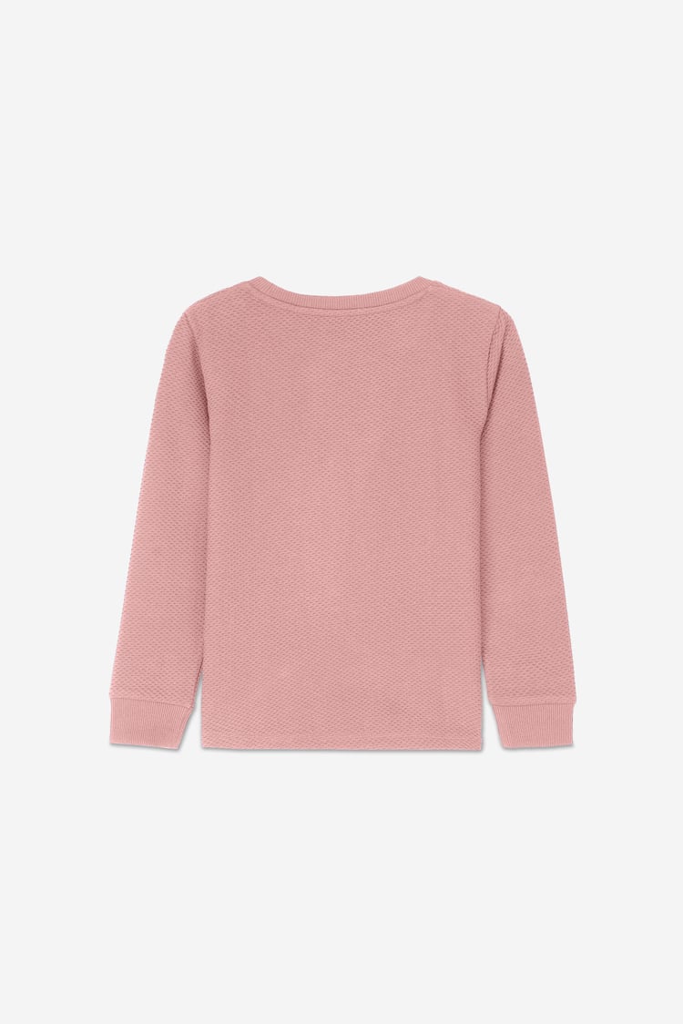 Embroidery Print Waffle Sweatshirt  (5yrs-11yrs)