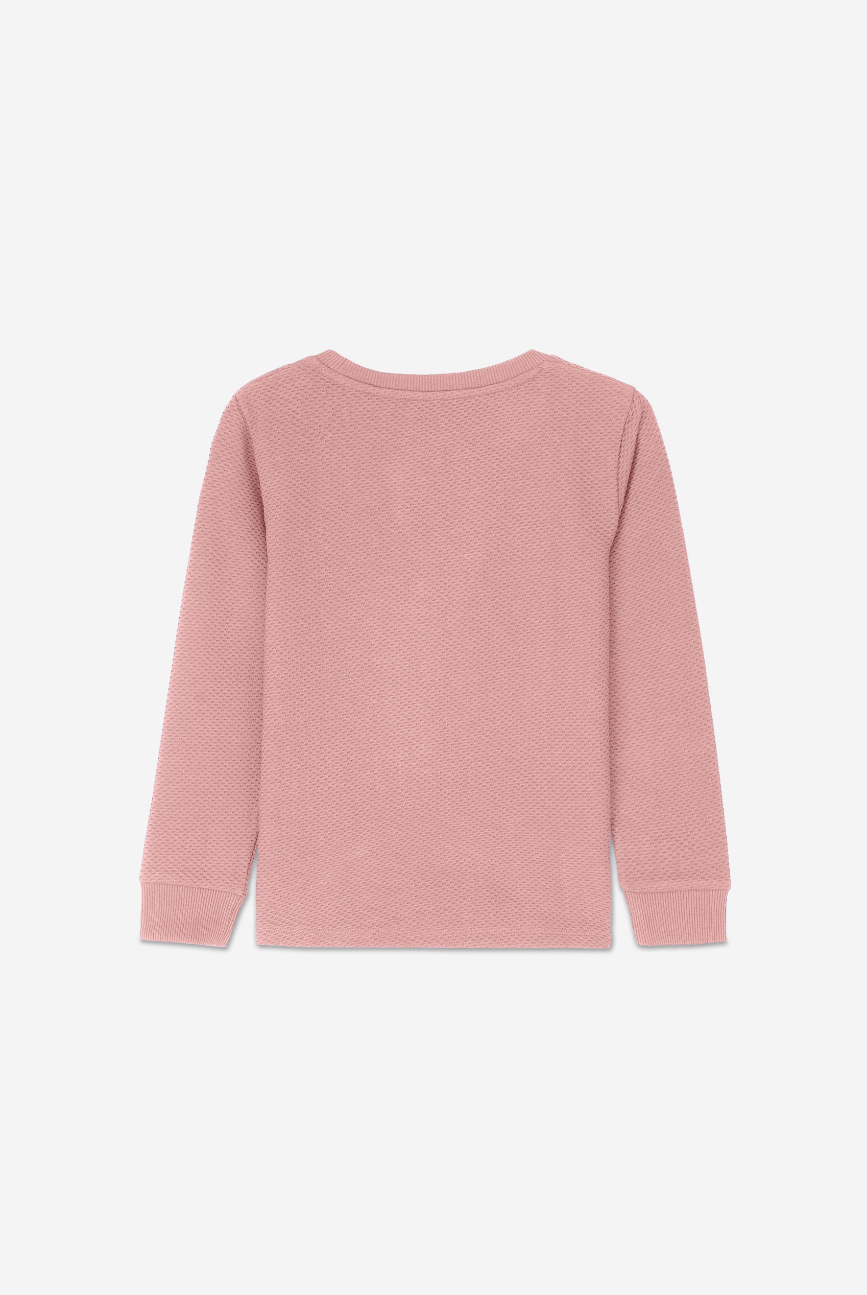 Embroidery Print Waffle Sweatshirt  (5yrs-11yrs)