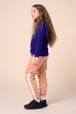 Embroidery Print Waffle Sweatshirt  (5yrs-11yrs)